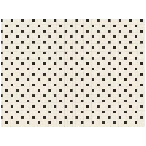 Carrelage en damier noir et blanc - Régions et Compagnies MAT015 - HO 1/87 