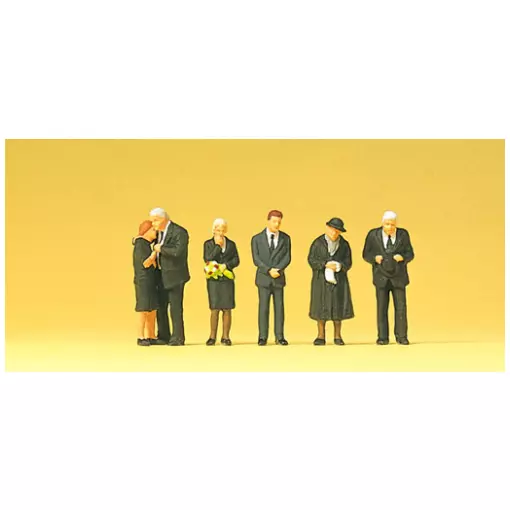 Personages in begrafeniskleding
