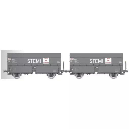 Coffret de 2 wagons coke MH45 « STEMI » - REE WB967 - SNCF - HO 1/87 - EP IV-V