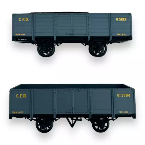 Lote de 2 vagones basculantes - Ree Models VM-032 - HO 1/87 - CFD - Ep III - 2R