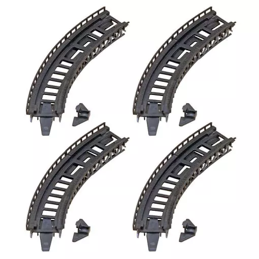 Set di 4 binari curvi Faller 222542 - N 1/160 - EP I