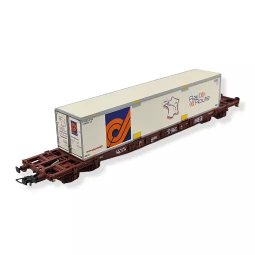 Wagon Porte-Conteneur Sgss "Rail Route" - JOUEF HJ6243 F-TOUAX - HO 1/87 - EP V