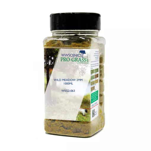 Herbe statique "prairie sauvage" 2 mm - WWSCENICS WSG2-063 - 1000 ml 