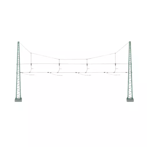 Catenary suspension assembly for 4 tracks