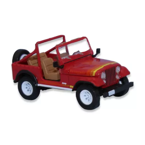 Voiture Jeep CJ-7 Renegade PCX 870314 - HO 1/87 - livrée rouge