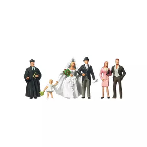 Pack de Mariage protestant - Figurine - PREISER 10057 - Échelle HO : 1/87ème