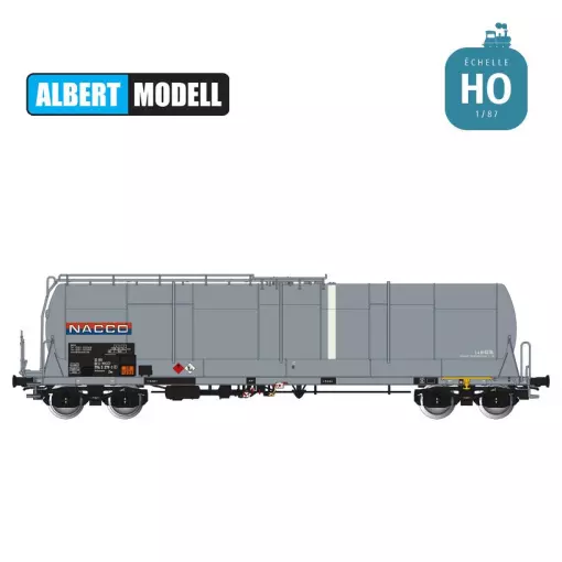 Wagon citerne grande capacité 85m3 Zas gris Nacco - ALBERT MODELL 796015 - EP VI - HO 1/87