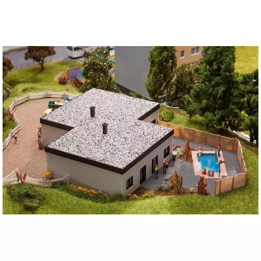 Flat roof bungalow FALLER 130199 - HO 1 : 87 - EP IV