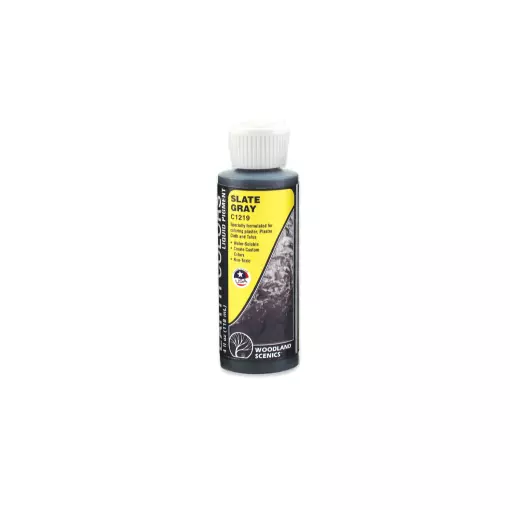 Peinture à décor gris ardoise - Woodland Scenics C1219 - Toutes échelles - 118 mL