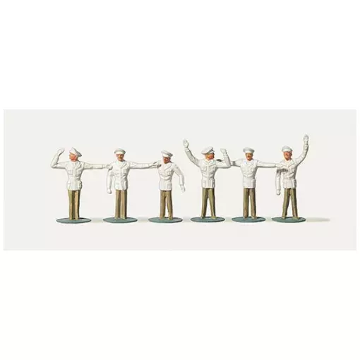 Set of 6 police officers - Merten 0215025 - HO 1/87