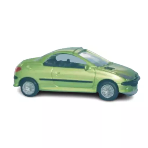 Peugeot 206 Coupé - Vert Maori Métallisée - SAI 2186 - HO 1/87