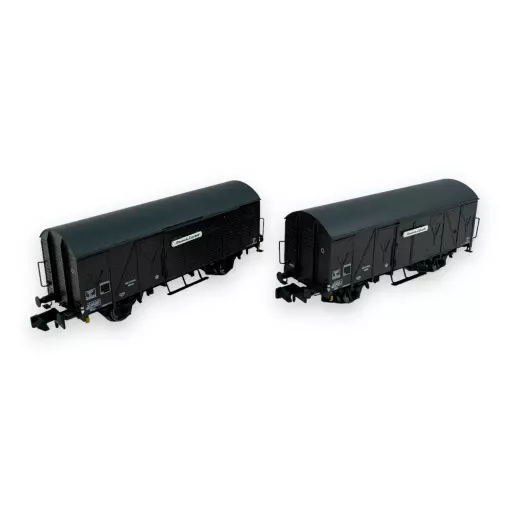 Set of 2 Kv "Provence Express" boxcars - Arnold HN6571 - N 1/160 - SNCF - Ep III - 2R