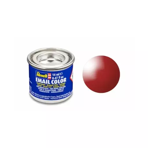 Peinture Émaillée Rouge Feu Brillant RAL 3000, 14ml - Revell 32131