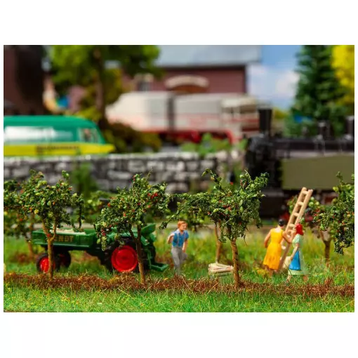 10 small apple trees with fruit FALLER 181359 - HO 1/87