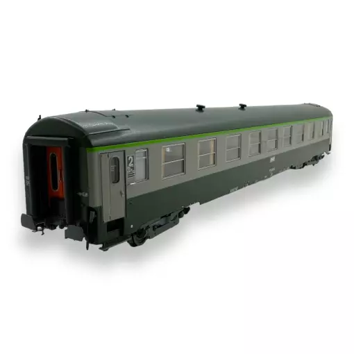 Een UIC B9 ex-A9 Groen/grijs reizigersrijtuig - REE MODELES VB308 - SNCF - HO 1/87