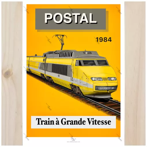 Plakat TGV Post - 800 Tonnen 8TPOSTALE - A2 42,0 x 59,4 cm - 1984