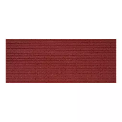 Plaque de Mur - Brique Rouge - 200x120mm - Kibri 34122 - HO : 1/87 