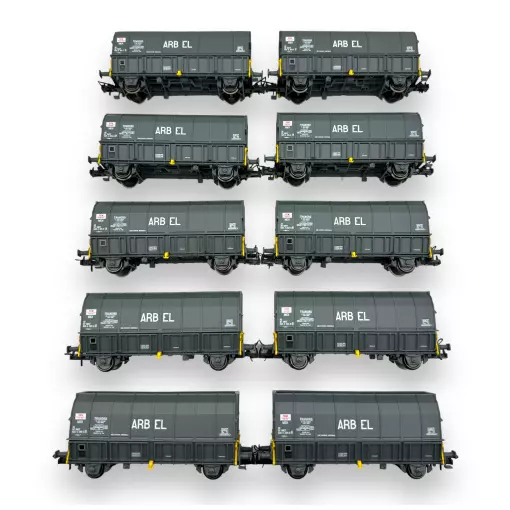 Set de 10 Wagons Trémies ARBEL - MAKETTE 4740 - HO 1/87 - SNCF - EP IV - 2R