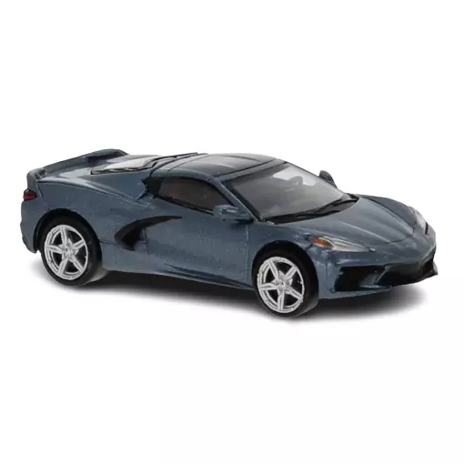 Voiture Chevrolet Corvette C8 gris métallisé, PCX 870210 - HO 1/87