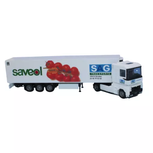 Semi-remorque frigorifique Renault Magnum / SAG Saveol - Awm 54501 - HO 1/87
