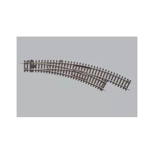 R2-R3 Straight Curved Turnout - 30° Wooden Sleepers PIKO 55223 | HO 1/87 | Code 100