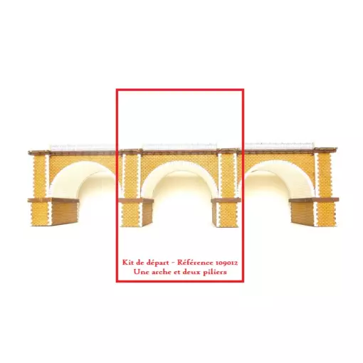 Two lane viaduct - 165mm WoodModelism 109012 - HO 1/87