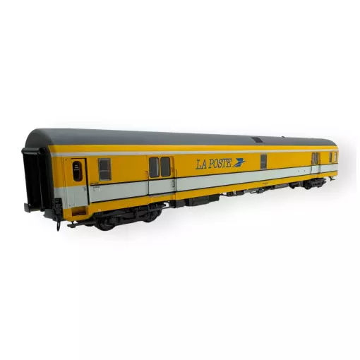 Voiture postale PA UIC livrée jaune/blanche toit gris, bogies Y24X - LS Models 40428 - HO 1/87 - SNCF - Ep IV - 2R