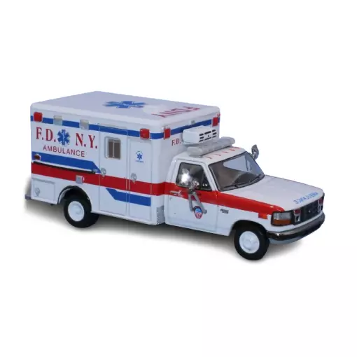 Ford F 350 Horton Ambulance - FDNY Blanc - 1997 - PCX 870361 - HO 1/87 