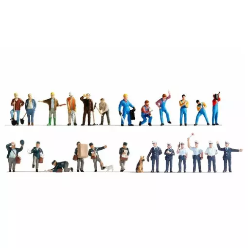 24 figurines "Au travail" - Noch 16109 - HO 1/87 - 24 personnages