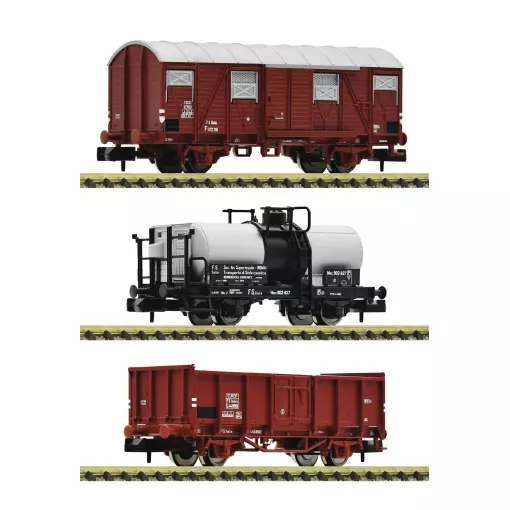 Set de 3 wagons de marchandises Fleischmann 880909 - N 1/160 - FS - EP III