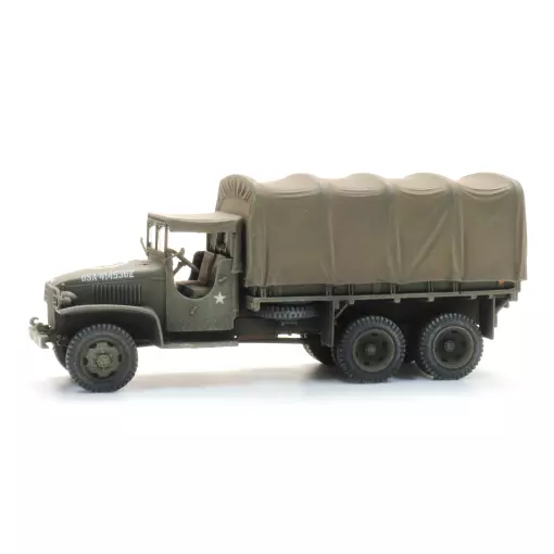 GMC CCKW-353 US Army avec bâche - ARTITEC 1870214 - HO 1/87