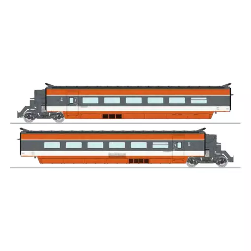 TGV PSE 2 éléments - Ree Modèles TGV003SAC - HO 1/87 - SNCF - Ep IV - 3R