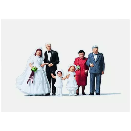 Lot de 6 personnages en tenue de mariage - Merten 0272535 - N 1/160