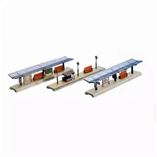 Set of 3 FALLER 222119 docks - HO 1/87