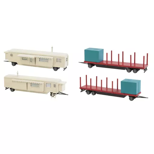 Set of trailers I FALLER 140480 - HO 1 : 87 - EP IV