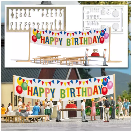 Scénette "Joyeux anniversaire" - Busch 6565 - HO 1/87 