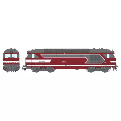 Locomotive Diesel BB67611 "CMR CAPITOLE" DCC SON REE MODELES MB171S - SNCF - HO 1/87