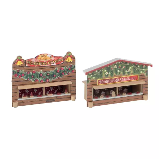 2 stands du marché de Noël - Faller 272020 - N 1/160 