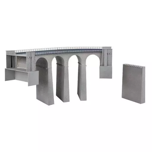 Faller 2-track curved railway viaduct box 120466 - HO : 1/87 - EP II