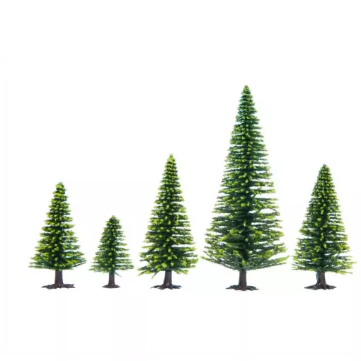 Pack de 50 sapins Noch 26826 - HO 1/87 TT 1/120 - Hauteur 50 à 140 mm