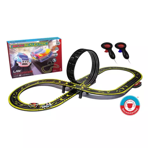 Pack circuito - Scalextric G1149M - Juego de carreras Law Enforcer alimentado por red eléctrica