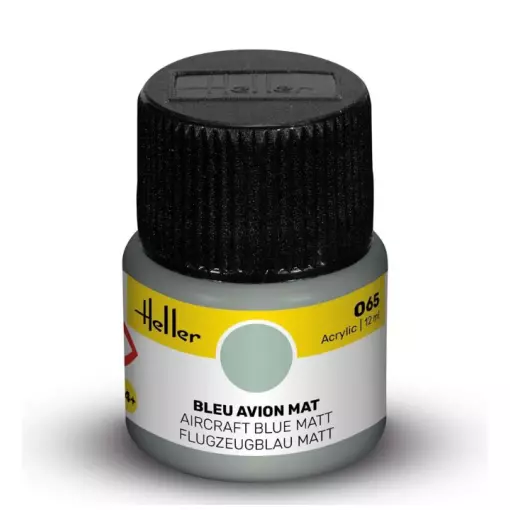 Acrylic paint in jar - HELLER 9065 - bleu avion mat - 12ml