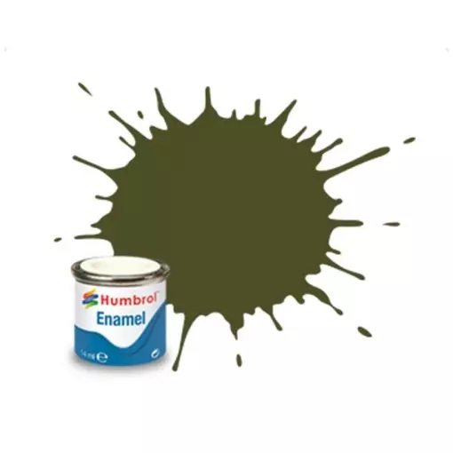 Peinture cellulosique couleur Gris Brun Olive Mat N°155 - Humbrol AA1688- 14 mL