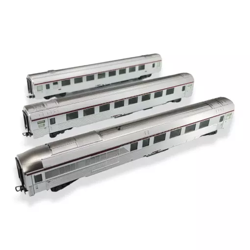 Set of 3 TEE Mistral JOUEF HJ4165 carriages - HO 1/87 - SNCF
