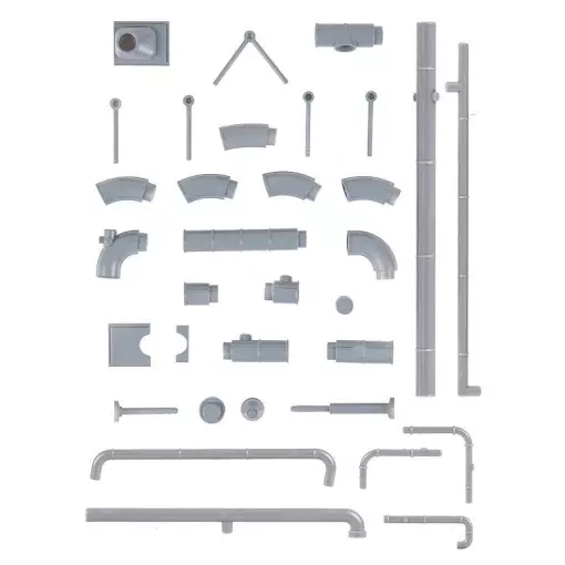 Ensemble de tuyaux et de pipelines - 1/87 HO - Faller 180331