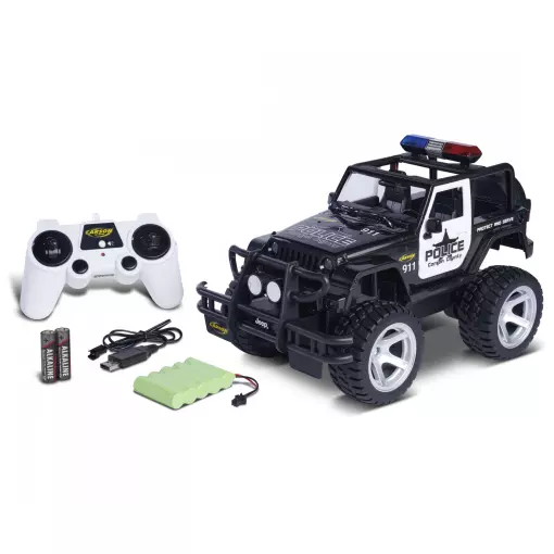 Jeep Wrangler Police 2.4G 100% RTR - Carson 500404267 - 1/12