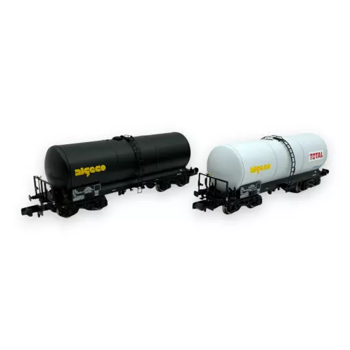 Set of 2 "Algeco / Total" ANF Tankers - REE MODELS NW-225 - N 1/160 - SNCF - EP IV