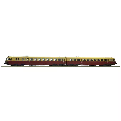 Vagón diesel Aln 460/448 DC - rojo y crema - Roco 73176 - HO 1/87 - FS