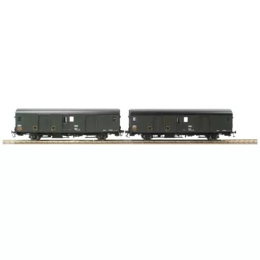 Lot de 2 fourgons type Dqd2m - Models world 30303 - HO 1/87 - SNCF