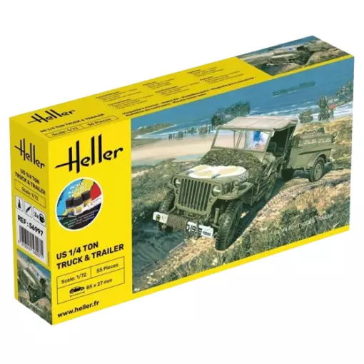 Camion & Remorque US 1/4 - Heller 56997 - 1/72